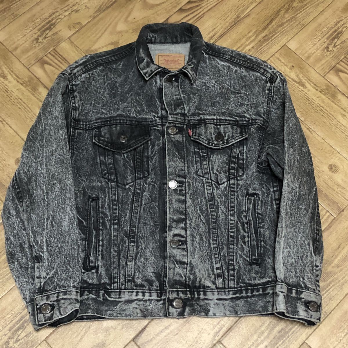 80s -90s Levis デニムジャケット ブラックデニム 57508 アシッド 