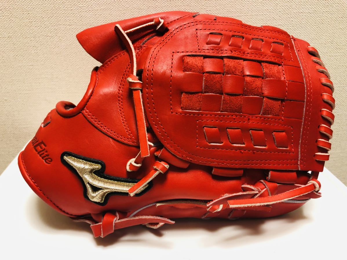 ミズノ 硬式投手用グローブ　新品未使用　1AJGH23221 高校野球対応カラー　ラディッシュ