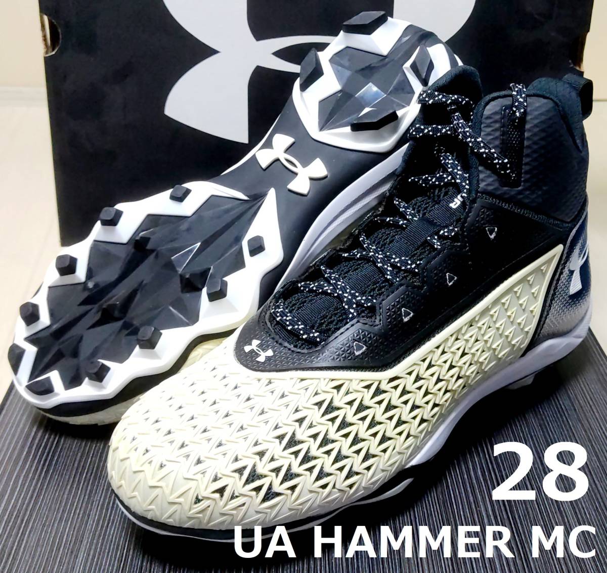 新品】28 UNDER ARMOUR アンダーアーマー アメフト用 スパイク HAMMER