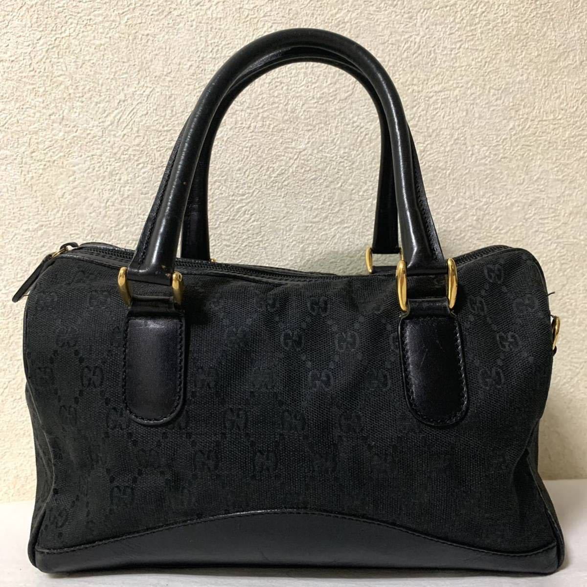 GUCCI グッチ ハンドバッグ ミニボストンバッグ ブラック 黒 gg柄 