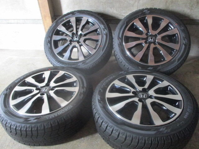 冬用+純正ハイグレードset/おススメ♪ ホンダ GE8 フィット RS 後期 純正 ブラポリ 16x6+53 4H/100 超バリ溝(2019年製/YK.iG60) 185/55R16 