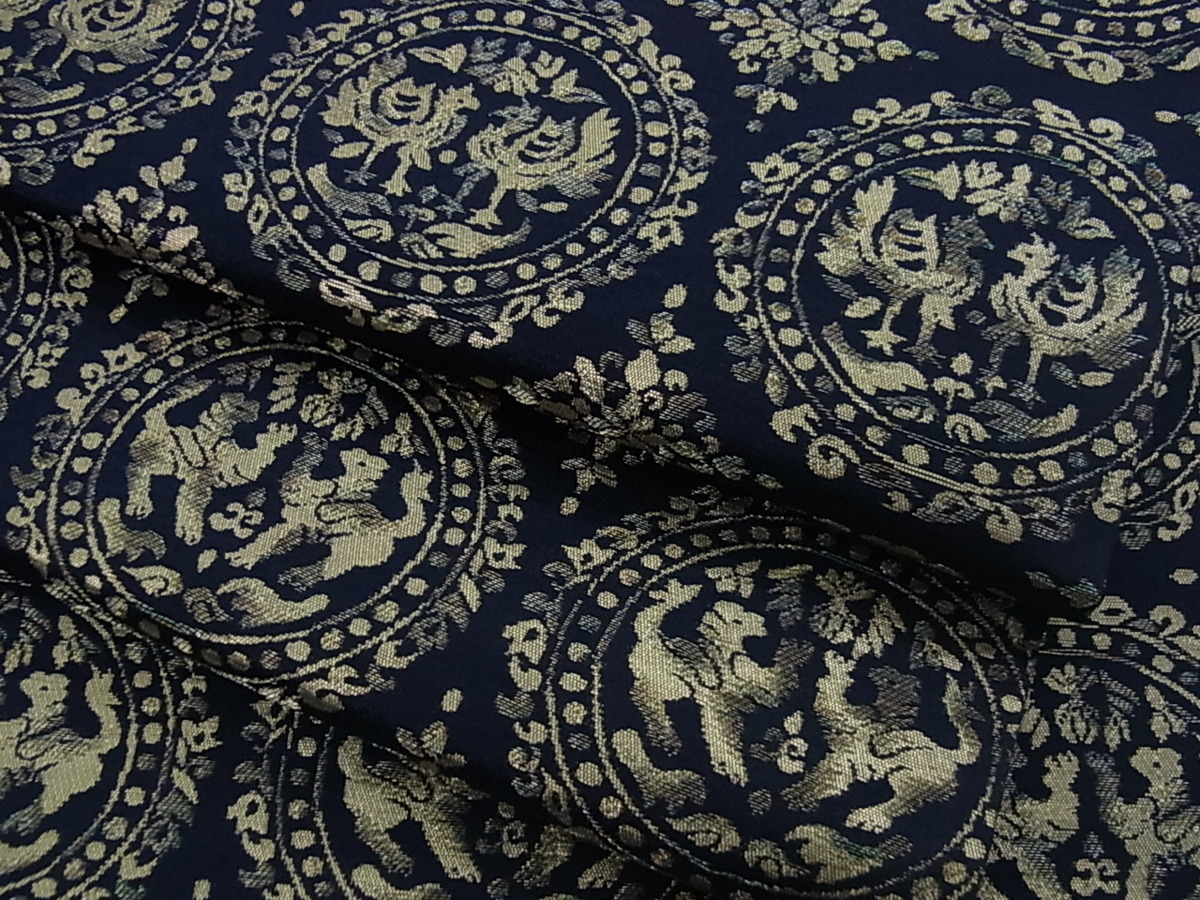 平和屋着物■六通柄袋帯　円文白虎朱雀錦　三越扱い　逸品　vp1754