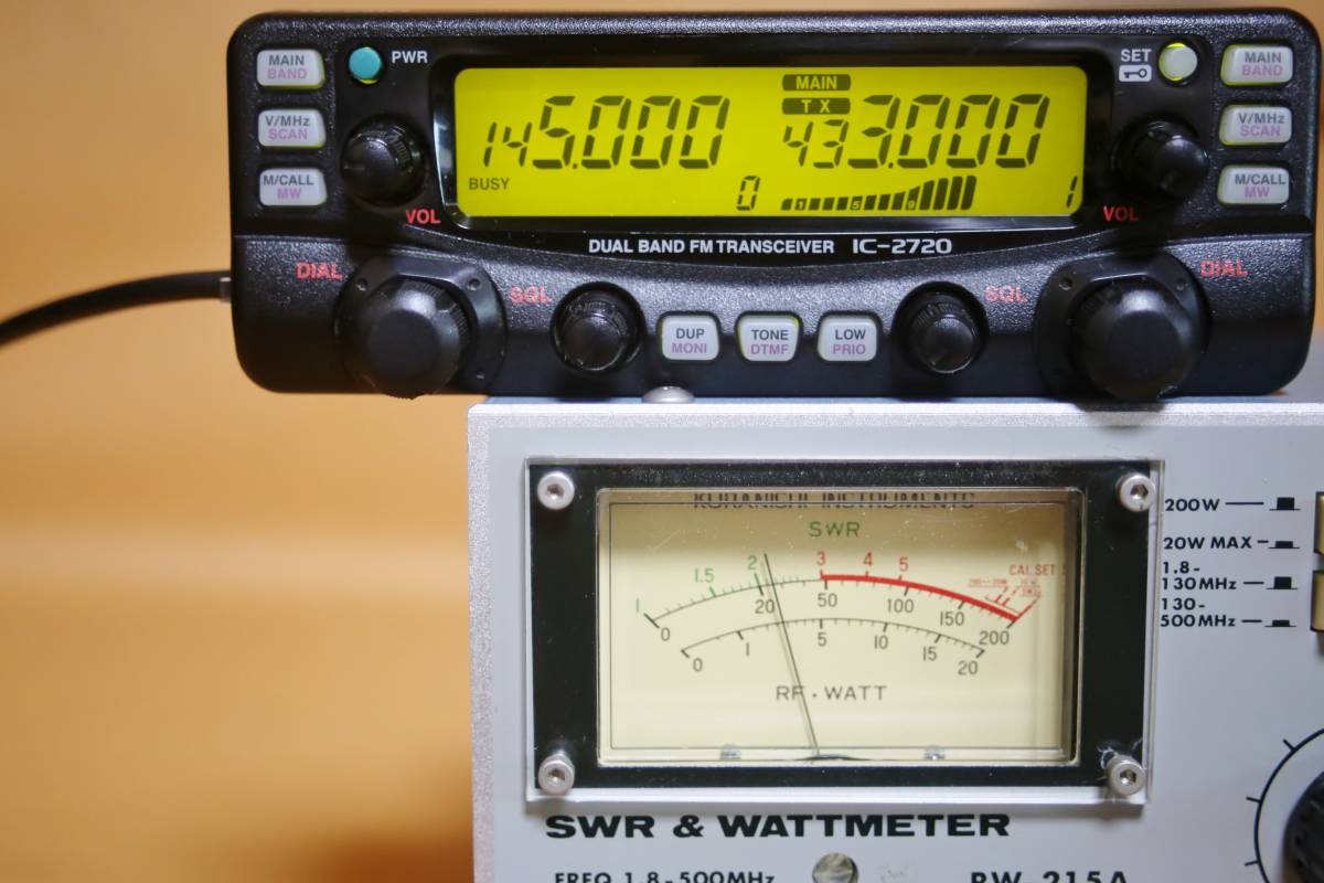 アイコム IC-2720 144/430MHz 受信改造済118～999MHz 新スプリアス適合