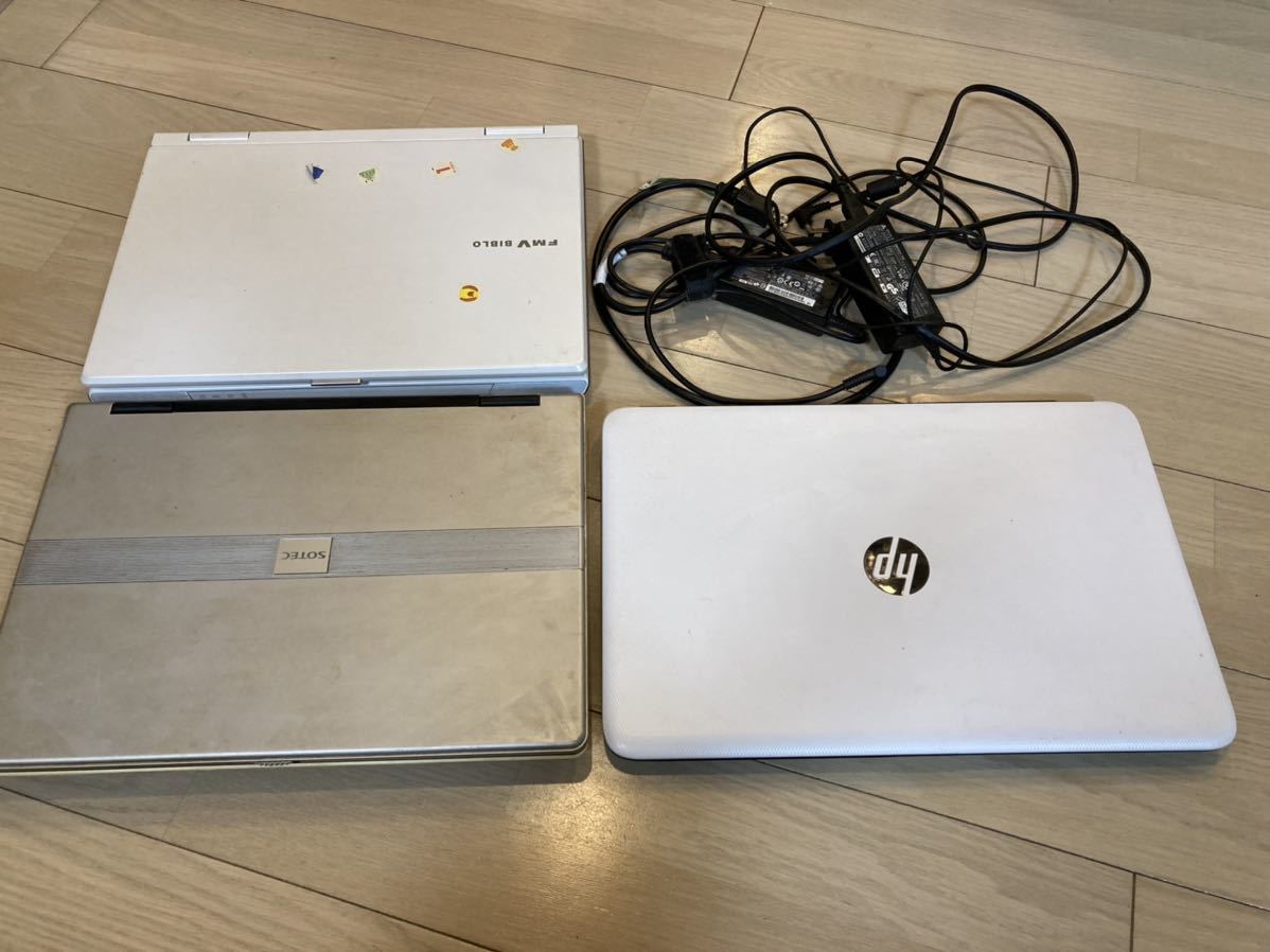 ジャンク まとめ売り SONY・NEC・ASUS 3台 動作未確認の ノートPC PC