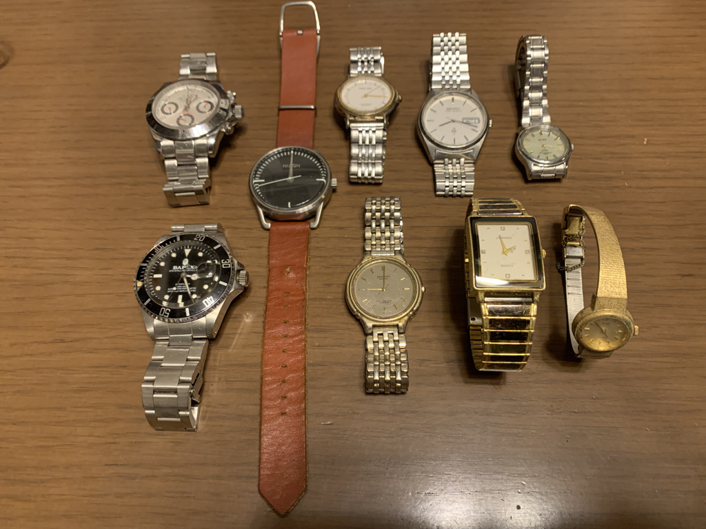 1000円スタート 腕時計 まとめて NIXON BAPEX APE SEIKO ALBA FREE WAY Amour など ジャンク