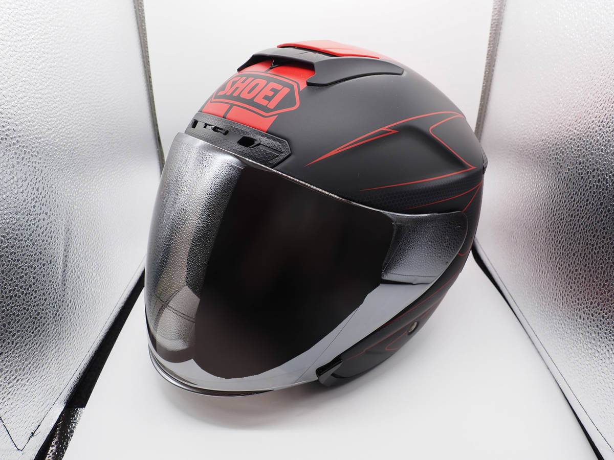 SHOEI J-FORCE IV MODERNO XL RED/BLACK マットカラー ミラーシールド 