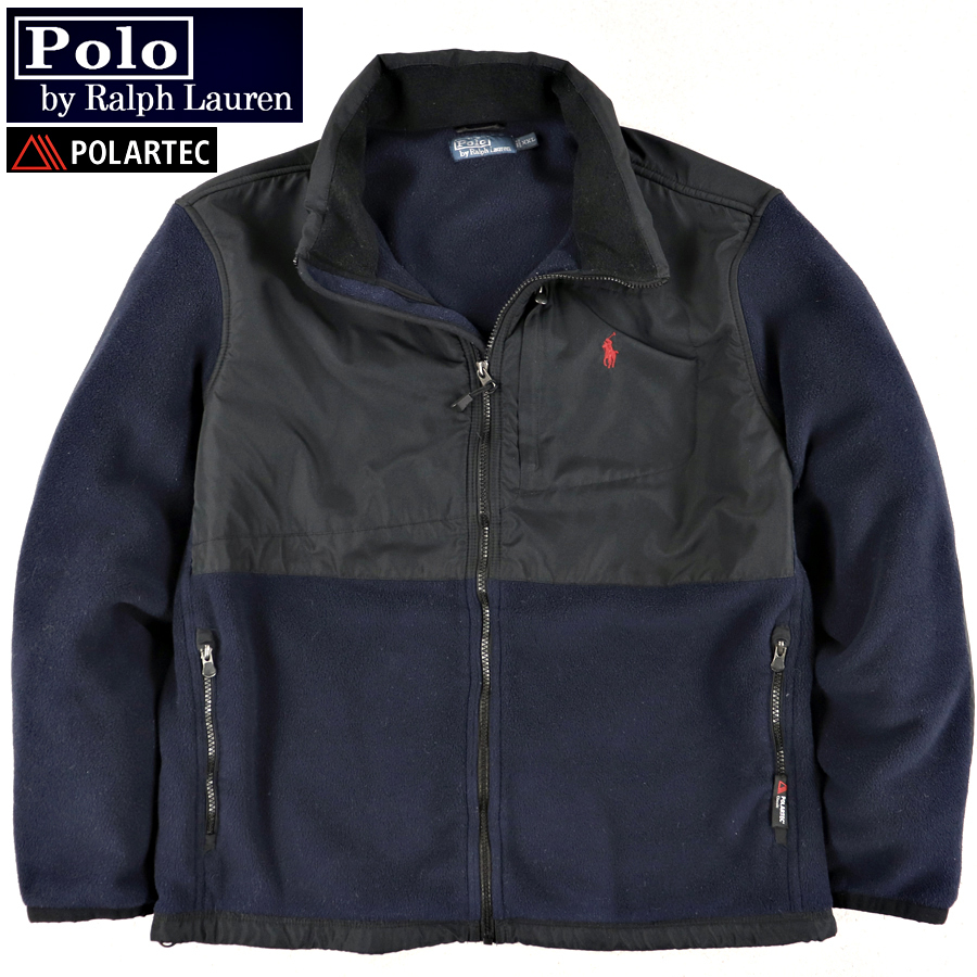 相場価格￥35，000- 美品 Polo By Ralph Lauren ポロバイラルフローレン POLARTEC フリース デナリジャケット ネイビー ブラック 紺黒 XXL