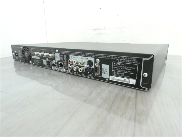 500GB☆10年☆ソニー/SONY☆HDD/BDレコーダー☆BDZ-AT700☆2