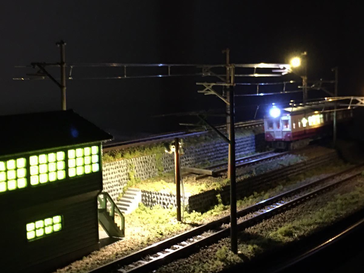 Nゲージ用 Nゲージジオラマ 留め置き線と詰め所の有る3線ヤード車両
