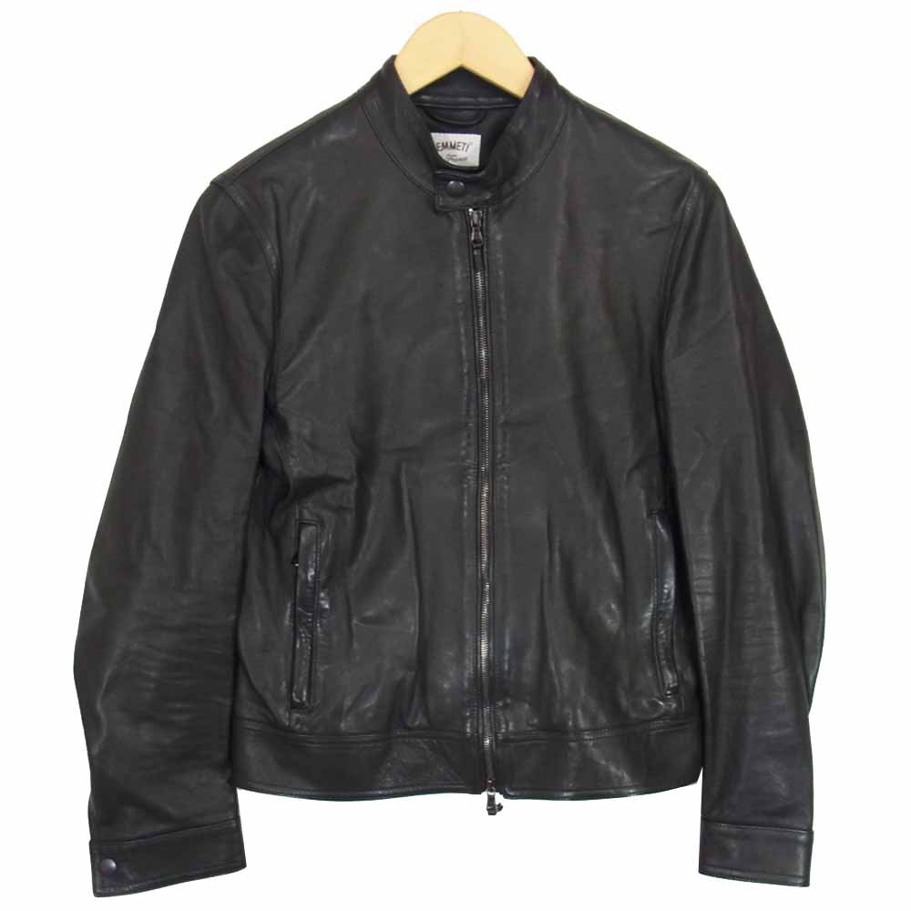 1円～】エンメティ EMMETI JURI ユリ シングル ラム レザー ライダース 