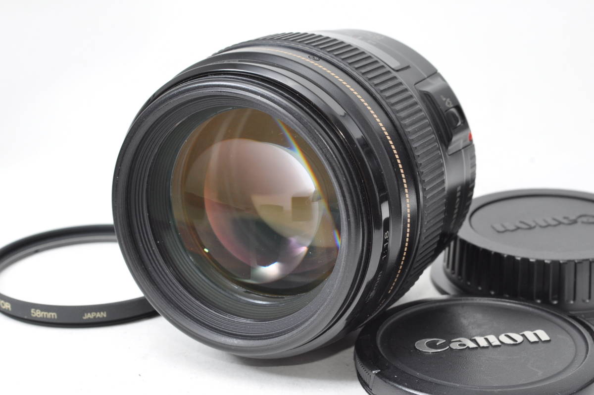 85mm F1.8 EF Canon USM 中望遠単焦点レンズ CANON - ☆外観極上品