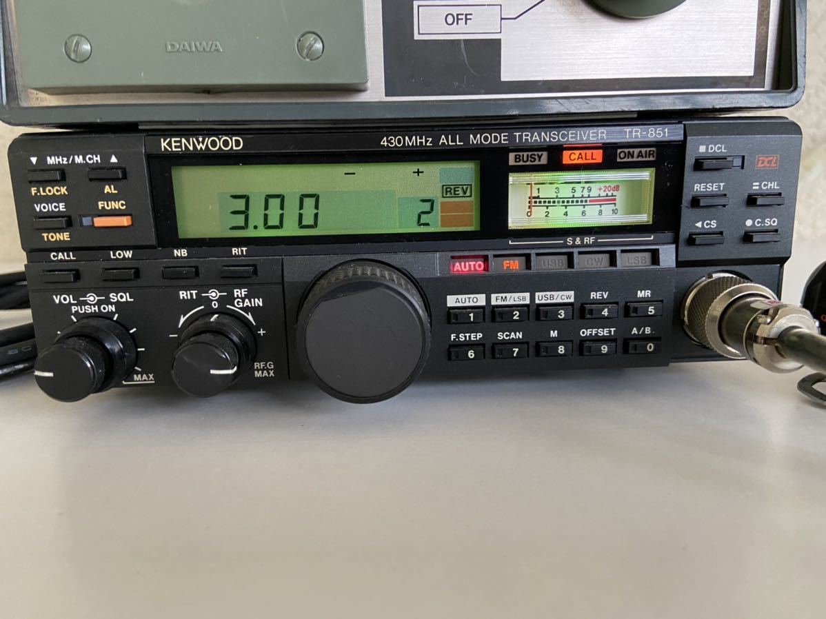 KENWOOD TR-851 430MHZオールモード通電確認できました。ダイワCN630