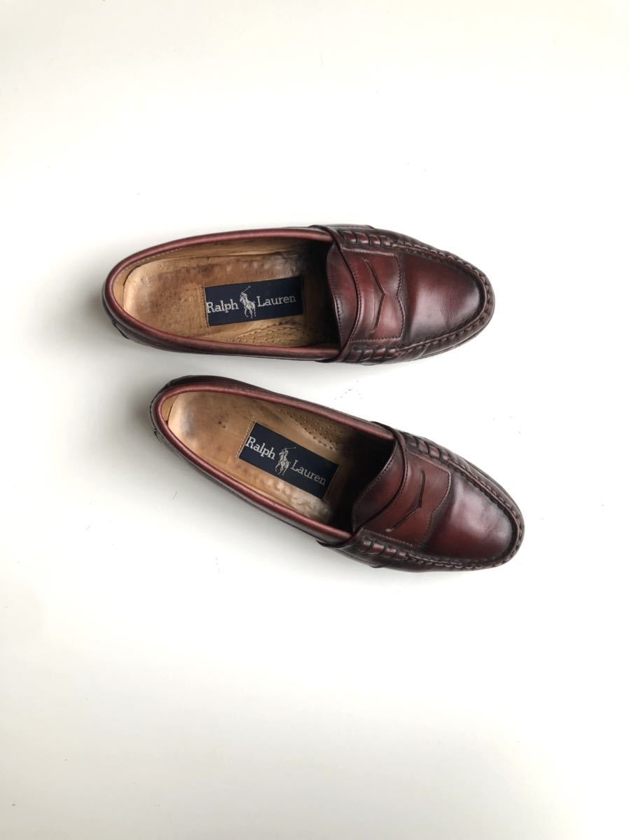 新品，最新作 90s POLO Ralph lauren LEATHER COIN LOAFER ポロ ラルフローレン レザー コインローファー ビンテージ RRL(女性用)｜売買されたオークション情報、yahooの商品情報をアーカイブ公開 - オークファン 女性用