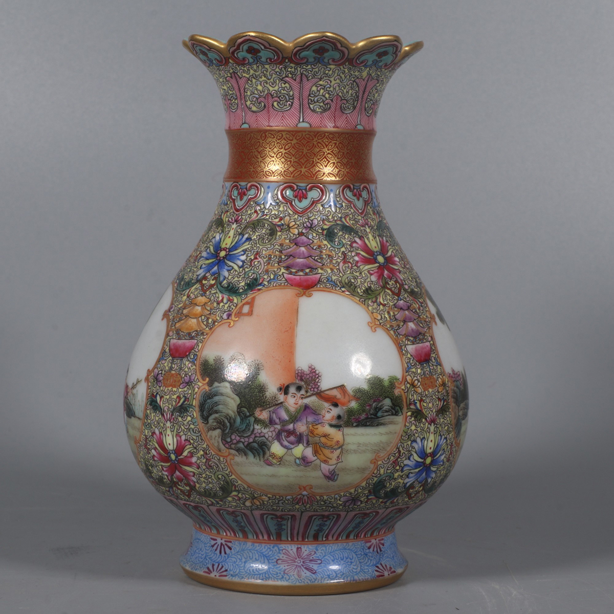 2客 茶杯 ・珍品旧蔵 ・古陶磁器 大清康熙年制款 粉彩人物故事紋 粉彩