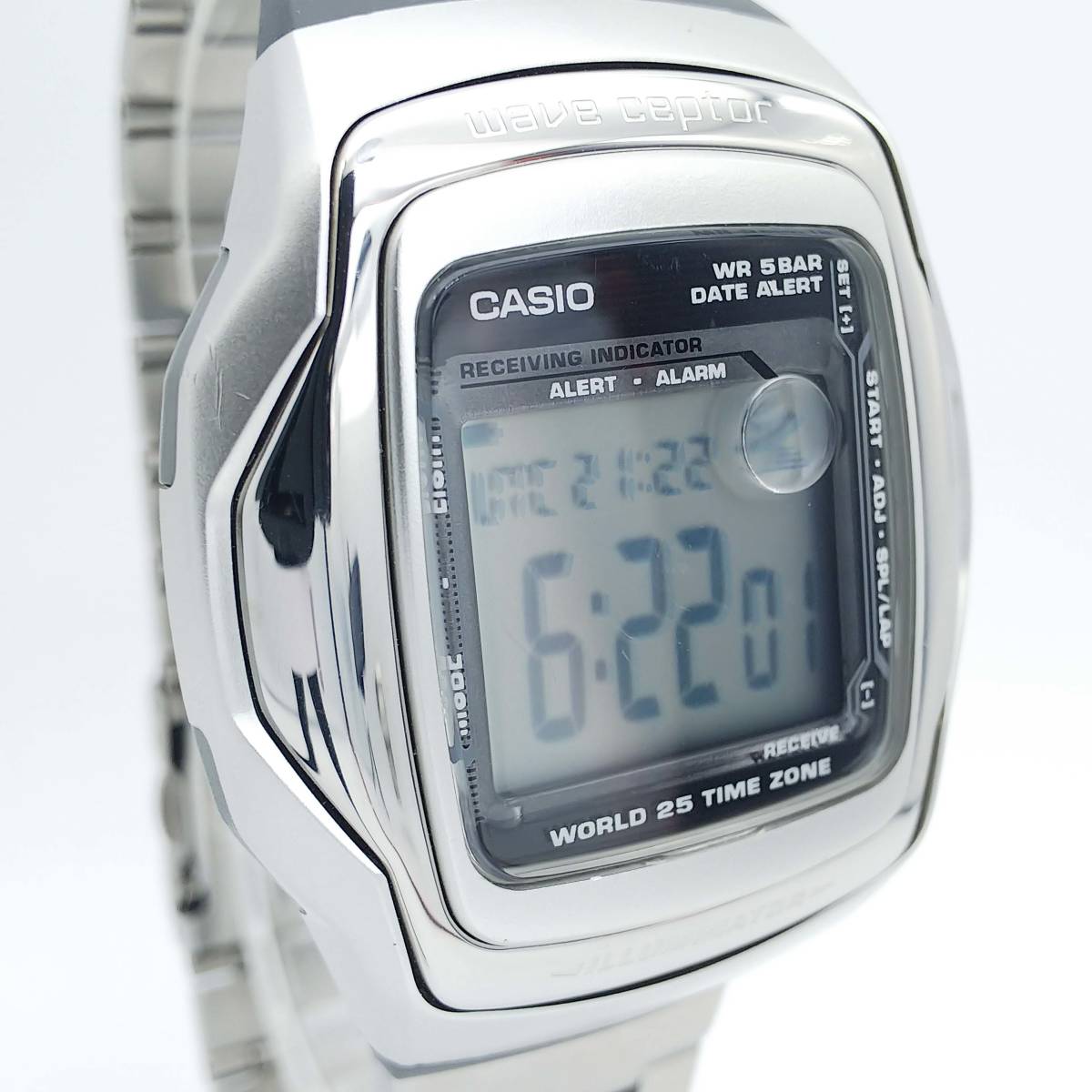 美品【電波ソーラー】【動作品】☆カシオ☆CASIO☆Wave Ceptor☆太陽光 