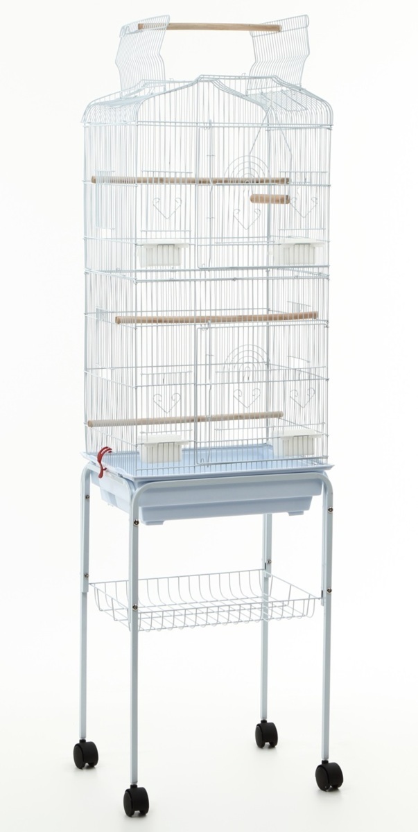 鳥かご バードケージ 天井オープン 大型 鳥小屋 鳥カゴ バード 屋根型 三角 低重心 アンティーク調 専用スタンド付き 天井オープンタイプ スタンド（鳥用品｜ペット・ペットグッズ）の通販 鳥かごの通販 鳥小屋□