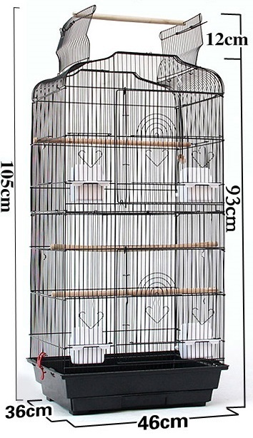鳥かご バードケージ 天井オープン 大型 鳥小屋 鳥カゴ バード 屋根型 三角 低重心 アンティーク調 専用スタンド付き 天井オープンタイプ スタンド（鳥用品｜ペット・ペットグッズ）の通販 鳥かごの通販 鳥小屋□