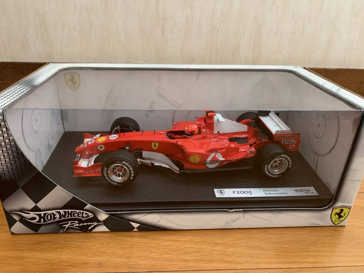 ホットウィール1/18フェラーリ F2005 Mシューマッハ 1/18 ホットウィール F1 フェラーリ F2005 #1 M・シューマッハ F2005
