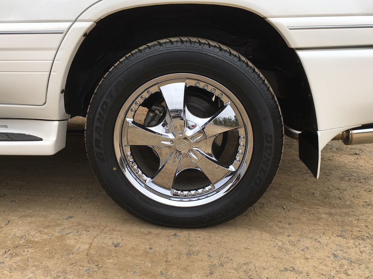 ホイールセット ワークLS 9JJ20 クローム 絶版ランクル100 シグナス 