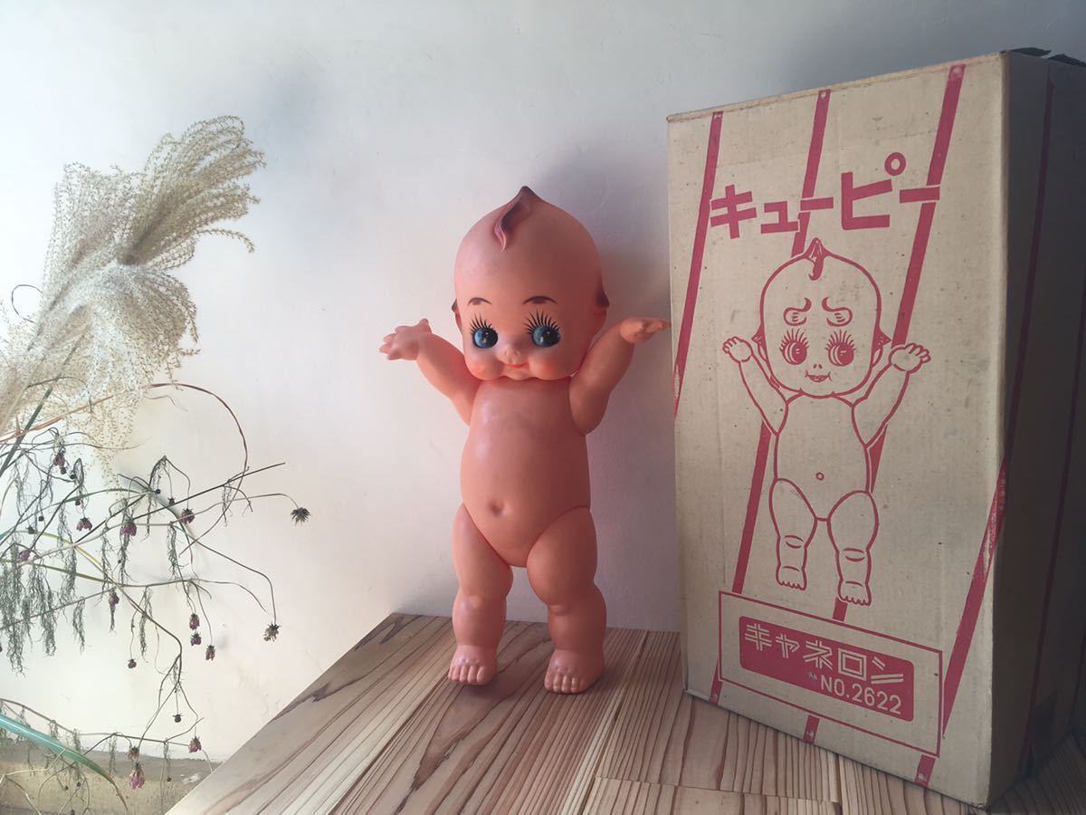 キューピー人形 昭和レトロ 緑の羽根 キューピー 当時物 緑羽根 