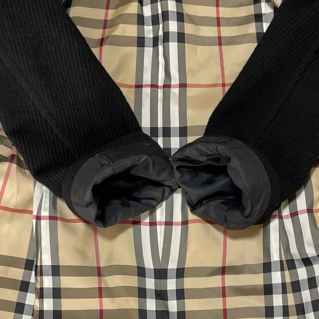 BURBERRY アンゴラ バーバリー ノバチェック コート - アンゴラ混