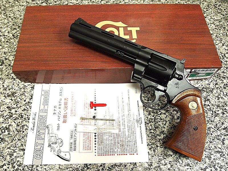 タナカ GAS コルト パイソン R-MODEL 6in HW /COLT PYTHON 357MAGNUM