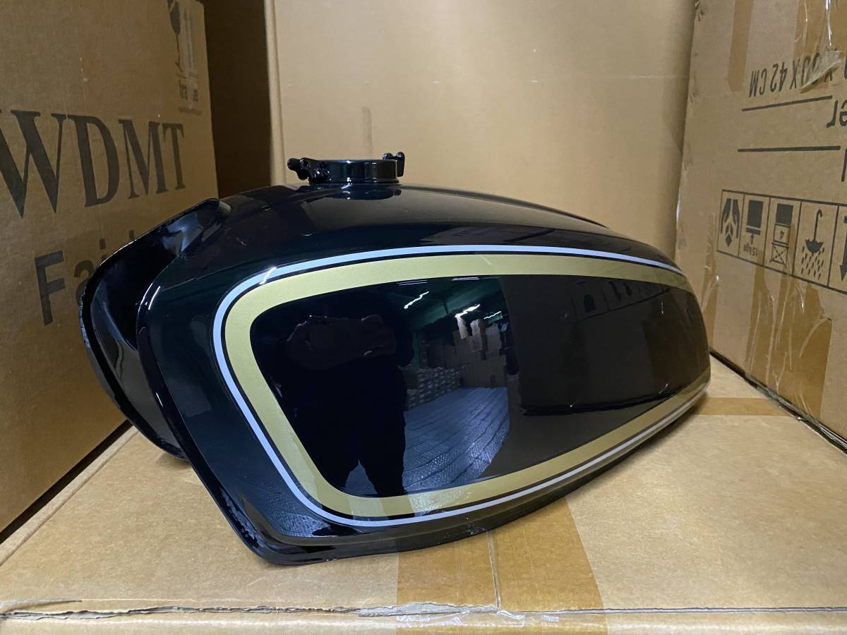 GT380 タンク B5金オレンジ ⁄ブラック GT550 フューエルタンク