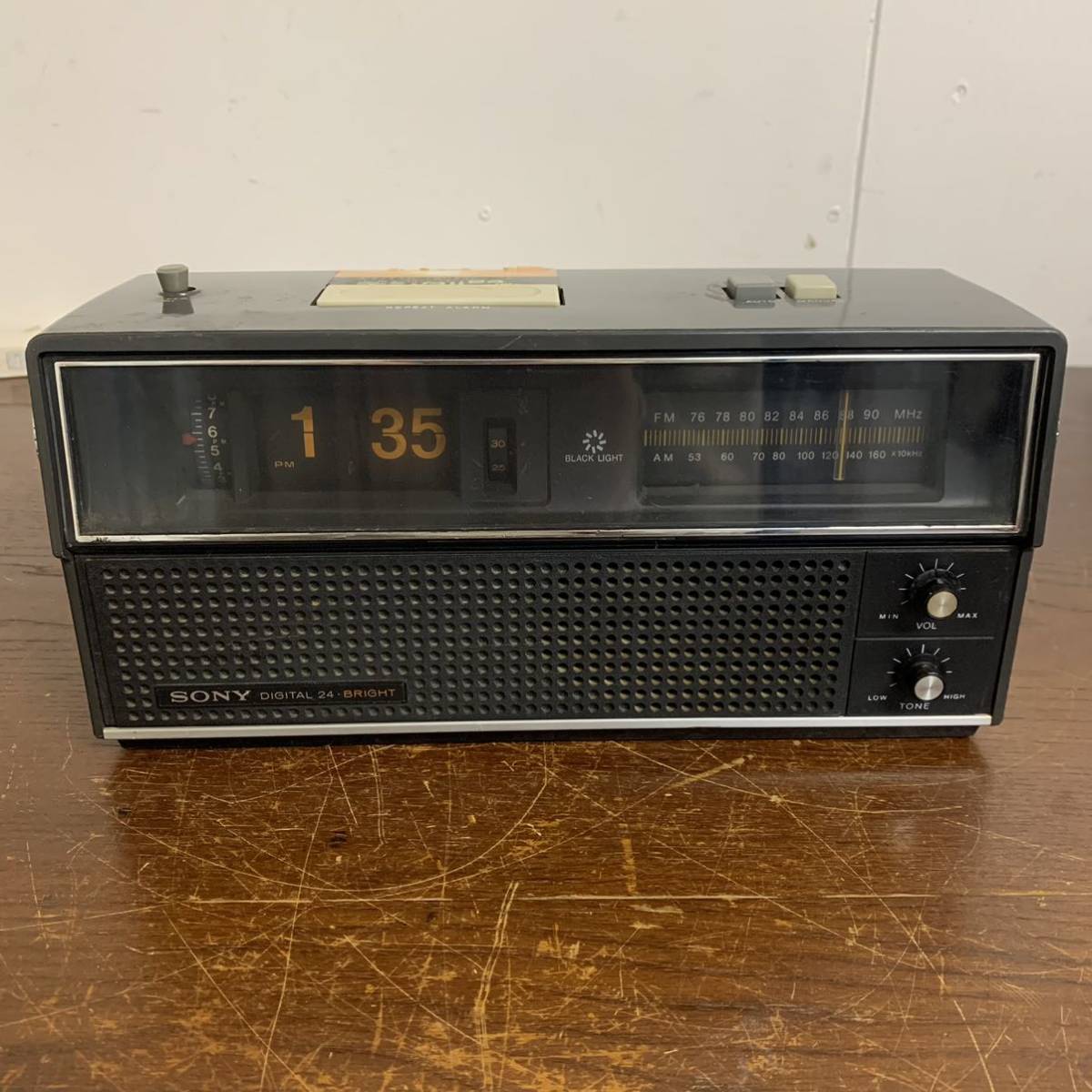 管930 ソニー SONY TFM-C400 パタパタ時計 AM/FMラジオ 昭和レトロ