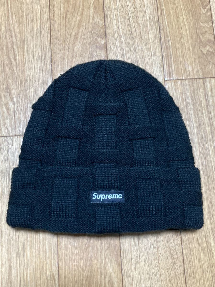  美 Supreme Basket Weave Beanie Black 19FW BoxLogo シュプリーム バスケット ウィーブ ビーニー ニット帽 ニットキャップ 黒(帽子)｜売買されたオークション情報、yahooの商品情報をアーカイブ公開 - オー 服飾小物