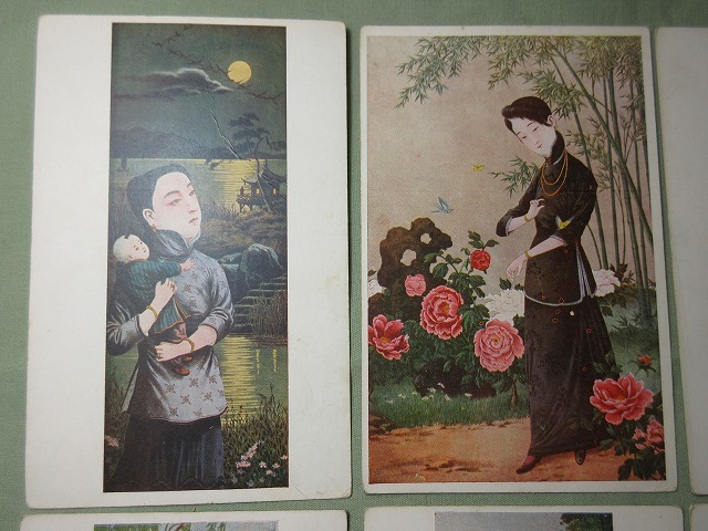 【中国郵政明信片絵葉書】8枚　中国絵画　中国美人 神韻芸術団 (日本語) | 大人の塗り絵 線描 中国四大美人美女達とその物語を見てみよう！西施・王昭君・貂蝉