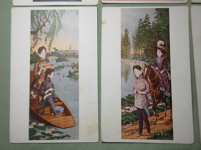 【中国郵政明信片絵葉書】8枚　中国絵画　中国美人 神韻芸術団 (日本語) | 大人の塗り絵 線描 中国四大美人美女達とその物語を見てみよう！西施・王昭君・貂蝉