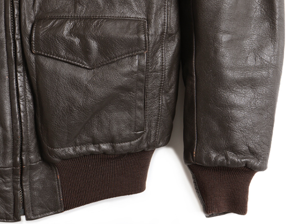 G-1 USA製 Jacket Leather Flight 80s 70年代 70's~80's “” ビンテージ | タイプ エルエルビーン レザージャケット 実寸38 80's~USA製ビンテージLLビーンG-8シャンパンゴールドWEPジャケットフライトジャケットUS44-Long