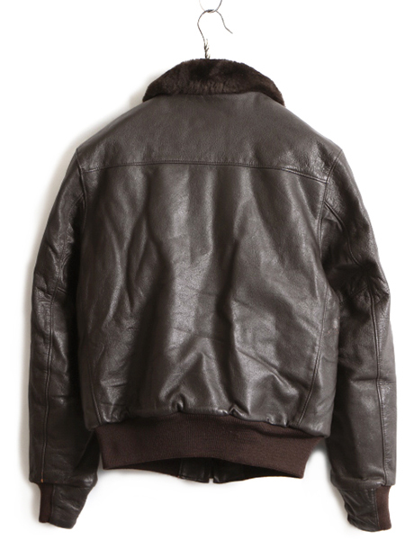 G-1 USA製 Jacket Leather Flight 80s 70年代 70's~80's “” ビンテージ | タイプ エルエルビーン レザージャケット 実寸38 80's~USA製ビンテージLLビーンG-8シャンパンゴールドWEPジャケットフライトジャケットUS44-Long