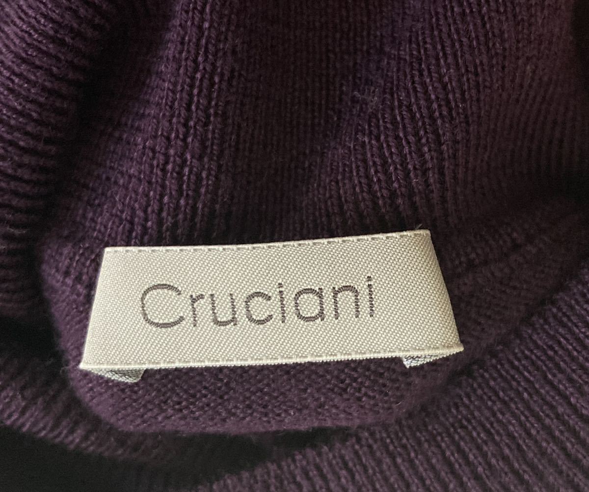 美品 Cruciani クルチアーニ ニット タートルネック ウール パープル系 