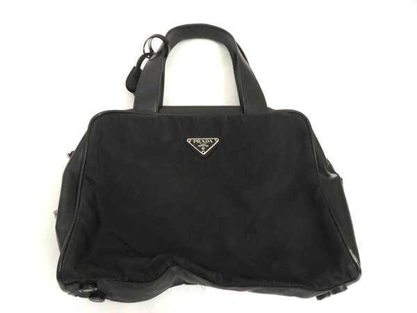 プラダ PRADA 1円 ナイロン トートバッグ ハンドバッグ 黒 ブラック