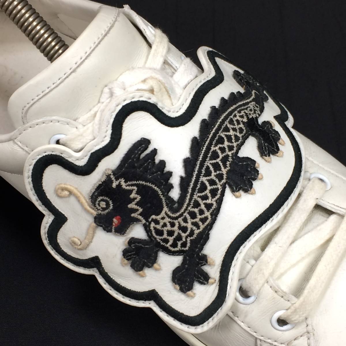 グッチ スニーカー エース シェリーライン 限定 ドラゴン 白 27.0cm 