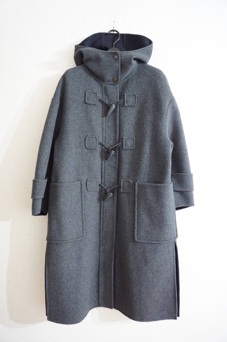 【驚きの破格値，送料無料】 ADORE ウールカシミヤ ダブルフェイス ダッフルコート グレー 38