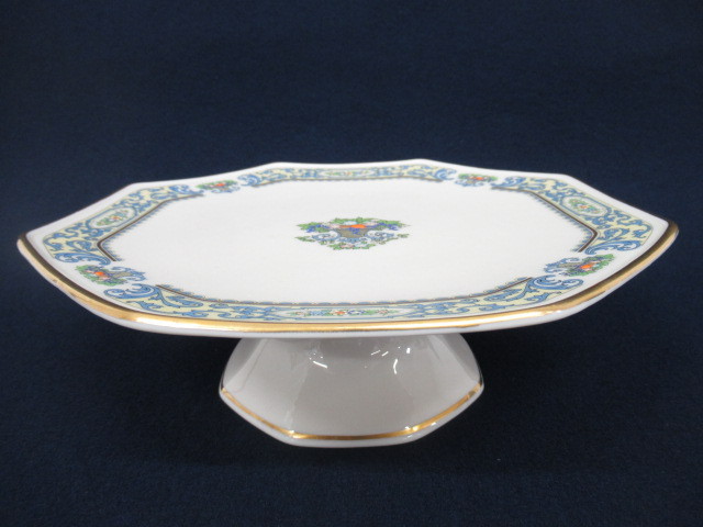 J8005 レノックス/LENOX「オータム 大コンポート」高足プレート 金彩 大皿 西洋陶磁器 洋食器 アメリカ製