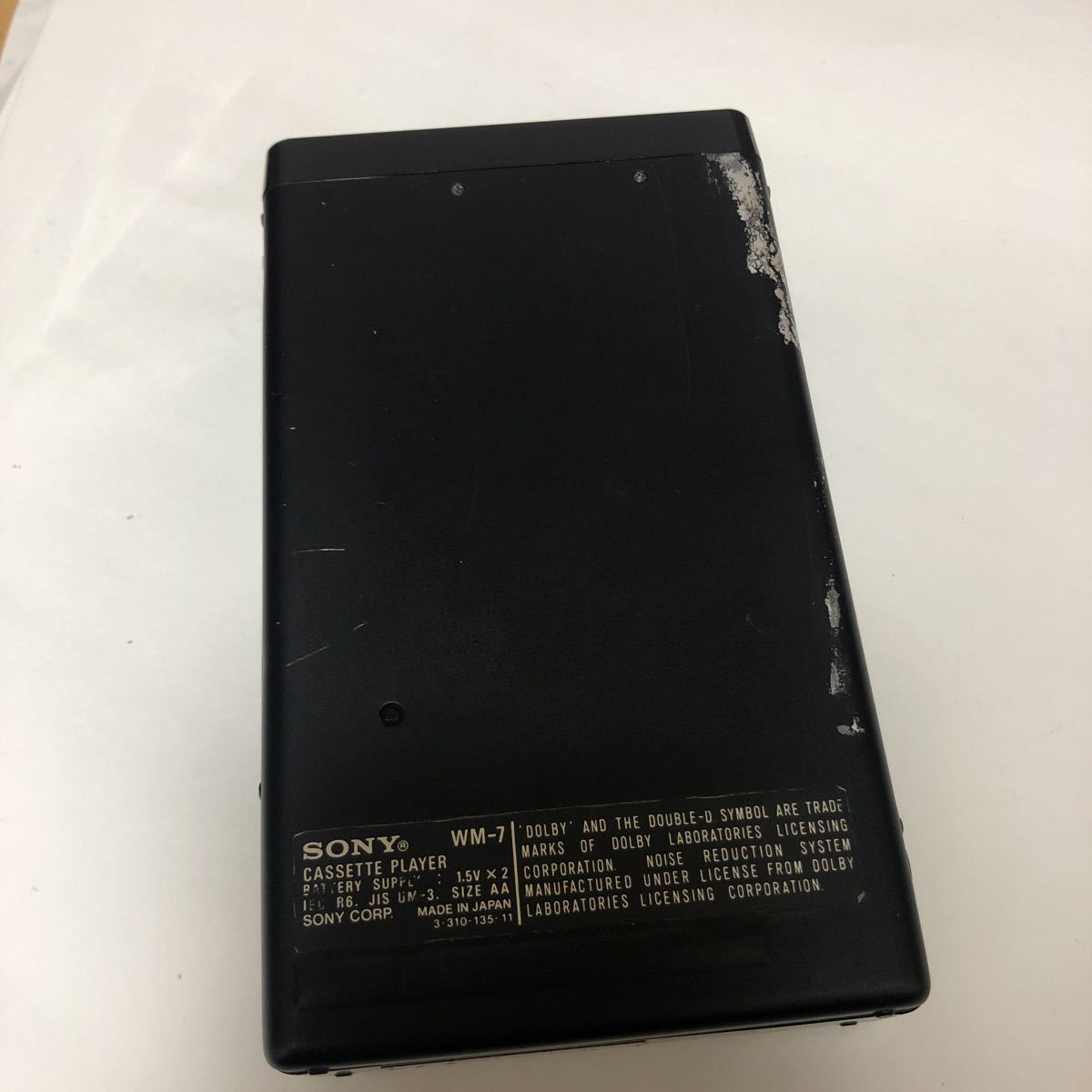 ジャンク】SONY WALKMAN WM-7 カセットプレーヤー・ウォークマン WM-7