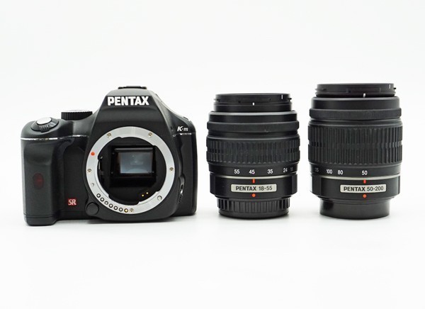 PENTAX K-m ダブルレンズセット ペンタックス ◇【PENTAX ペンタックス】K-m ダブルズームキット デジタル一眼カメラ