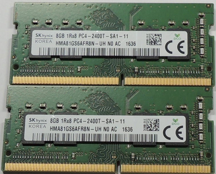 PCパーツ SK hynix DDR4 32GB（16GB×2枚）PC4-2400