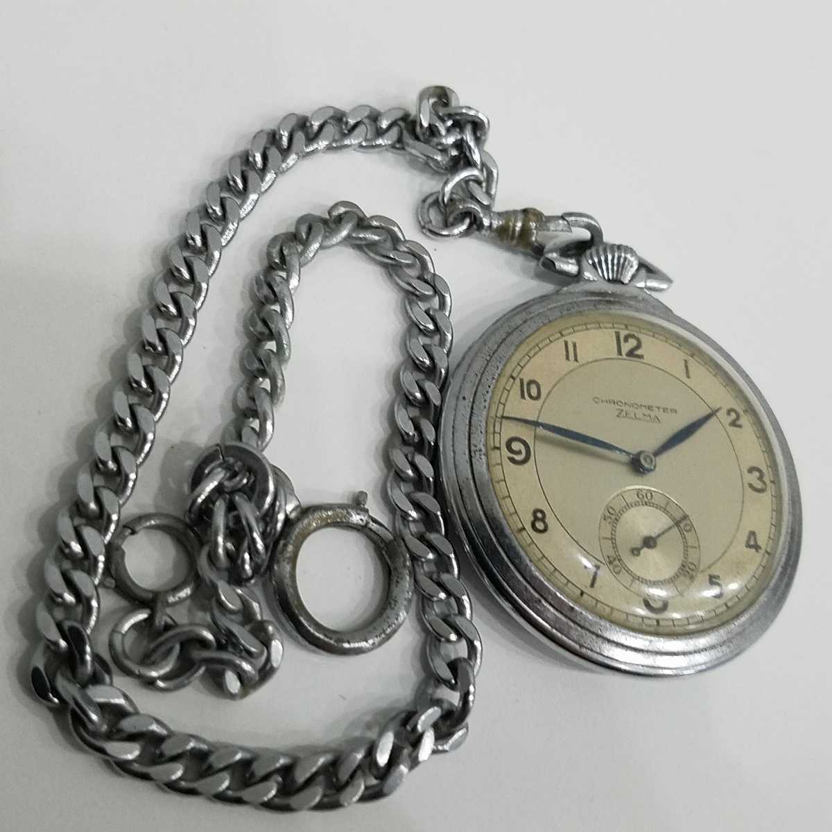 古い懐中時計 2点 CHRONOMETER ZELMA スモセコ