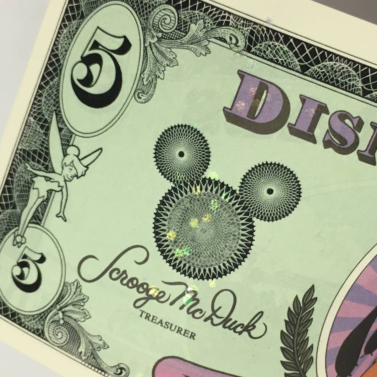 1176485】DISNEY DOLLARS ディズニーダラー 5ドル札 1998年 グーフィー