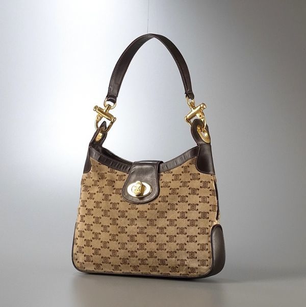 CELINE OLD CELINEMade in Italy macadam hand bag（オールドセリーヌ