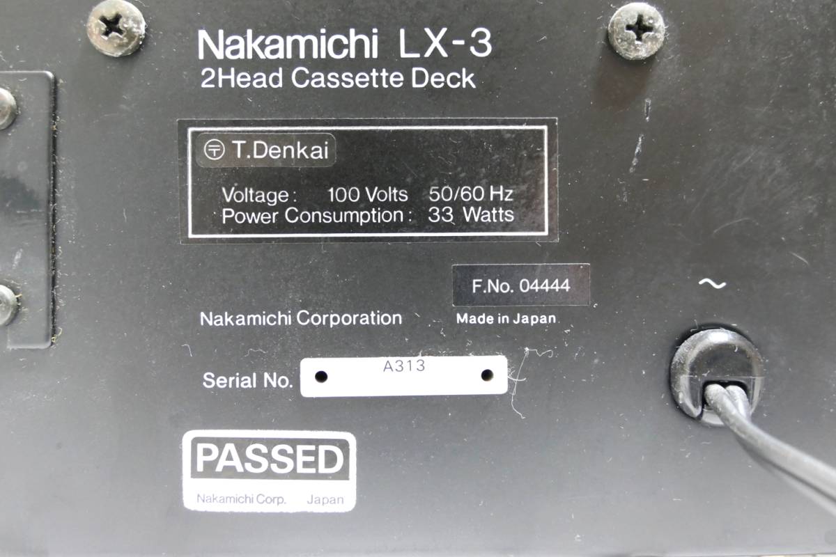 ☆ジャンク品☆カセットデッキ Nakamichi LX-3 ナカミチ 公式通販