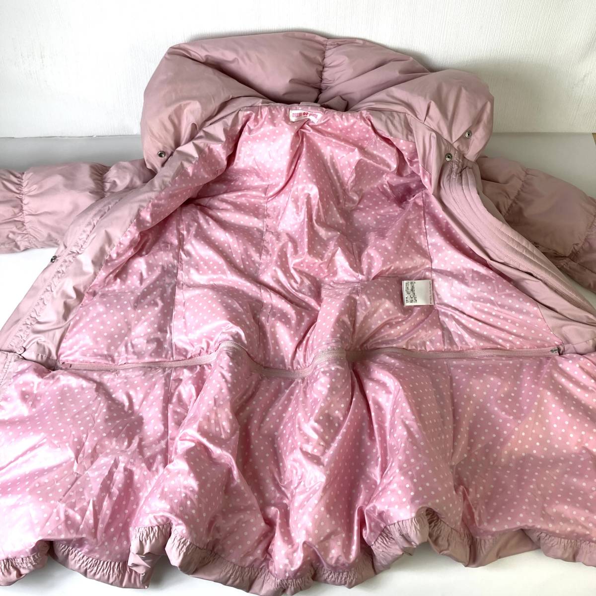 1円スタート 1スタ mezzo piano メゾピアノ 2way ダウンコート 140  