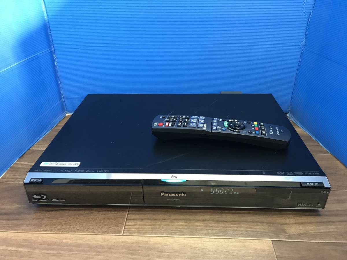 Panasonic ブルーレイディスクレコーダー DMR-BW800 リモコン付　中古品B-1943