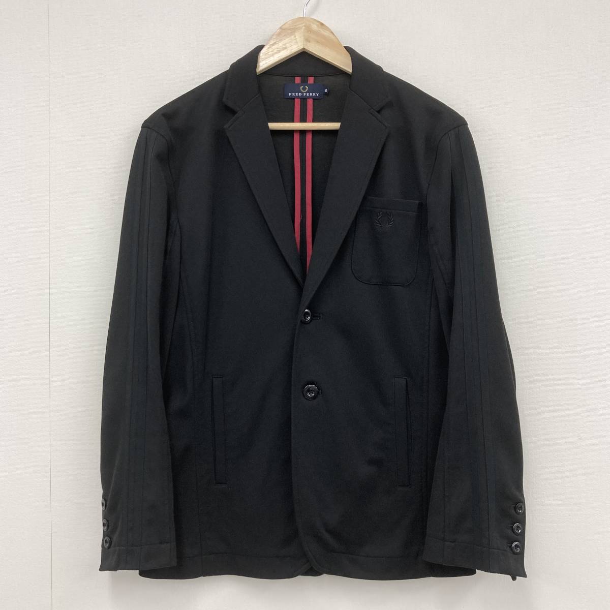 FRED PERRY フレッドペリー ジャージ素材 ブレザー ブラック 黒 メンズ