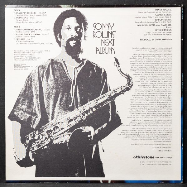 米オリジナル】SONNY ROLLINS 黄茶ラベル NEXT ALBUM ソニーロリンズ