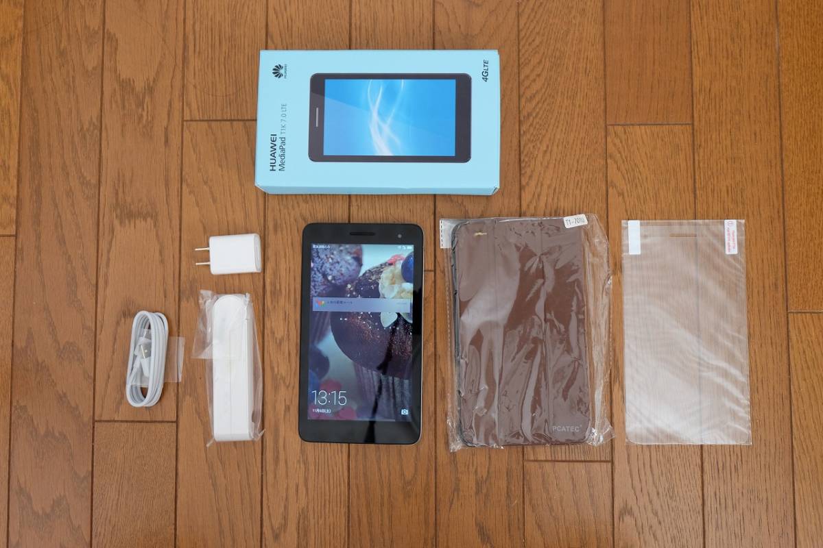 外出先でも使える　SIMフリー　7インチ　タブレット　動作品　MediaPad T1K 7.0 LTE